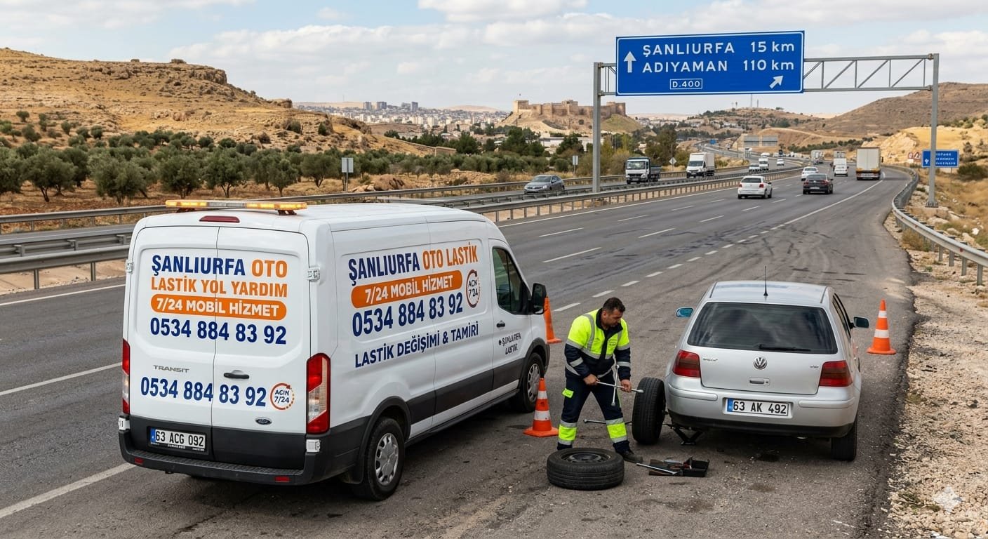 Şanlıurfa mobil oto lastik yol yardım aracı ve yerinde lastik değişimi